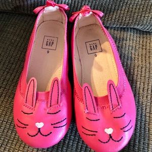The Gap Pink bunny ballet flats